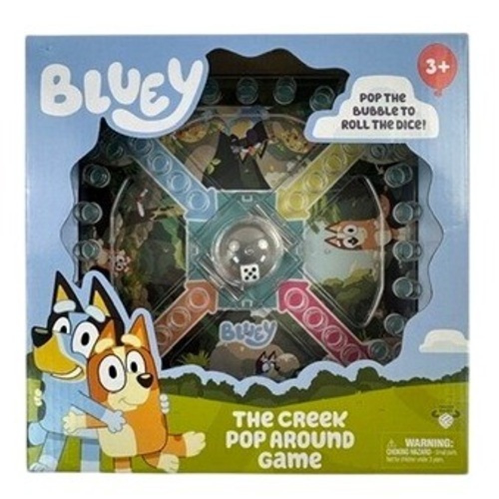 Bluey Kids The‎ Creek Pop Around Board Game Blue New Bingo Bandit Chili Muffin